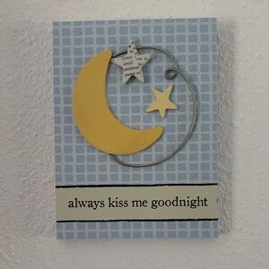 Fetco Blue and Yellow Moon Wall Art